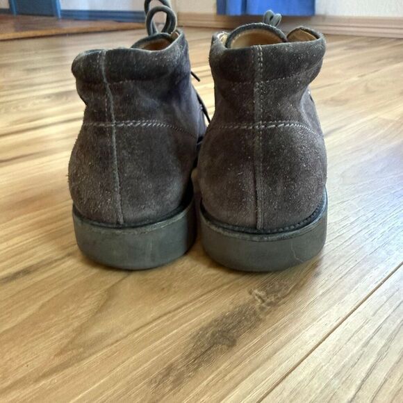 Tods Dark Brown Suede Leather Lace Up Almond Toe Chukka Ankle Boots Shoes Size 8 main image 4